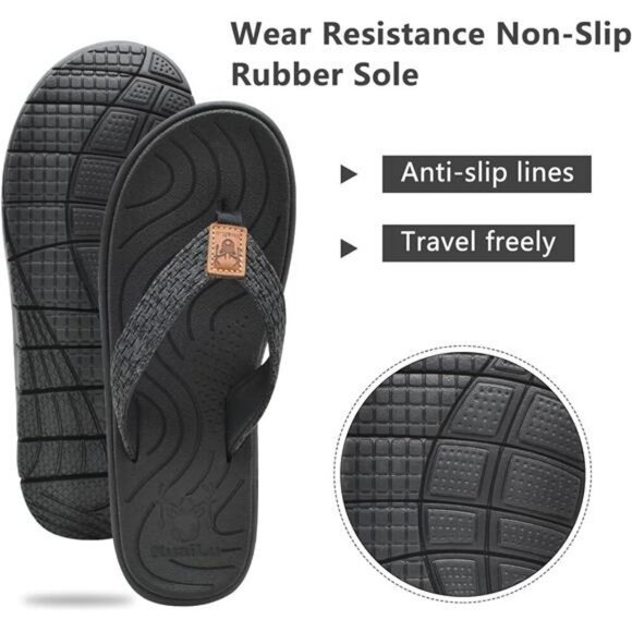 KuaiLu Flip Flops for Women Arch Support Yoga Mat Comfort Walking Sandals - Picture 6 of 7